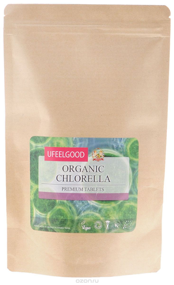 UFEELGOOD Organic Chlorella Premium Tablets    , 200 