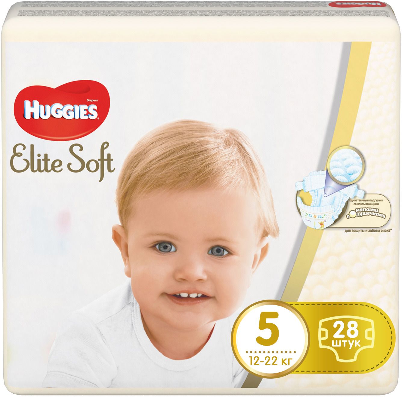  Huggies Elite Soft,  5 (12-22 ), 28 